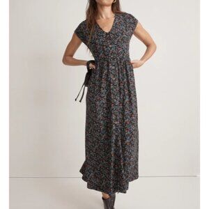 Madewell Button-Front Midi Dress in Awakened Blooms
